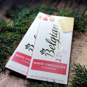 Белый шоколад с клубникой Belgian